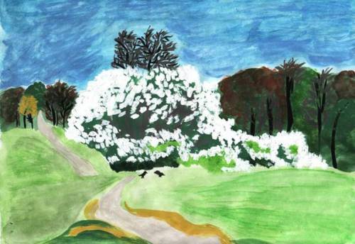 Есенин сыплет черемуха снегом рисунок